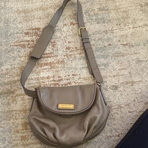 Marc Jacobs Taupe Leather Crossbody Bag
